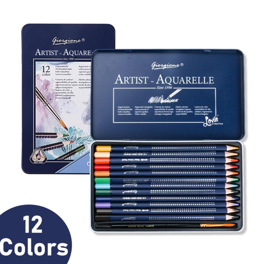 Painting 12/24/36 Colors Pencil Set Wooden Water Soluble Sketching Pencils  School