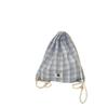 32 New fashion trend drawstring backpack beaded summer plaid canvas backpack simple commute
