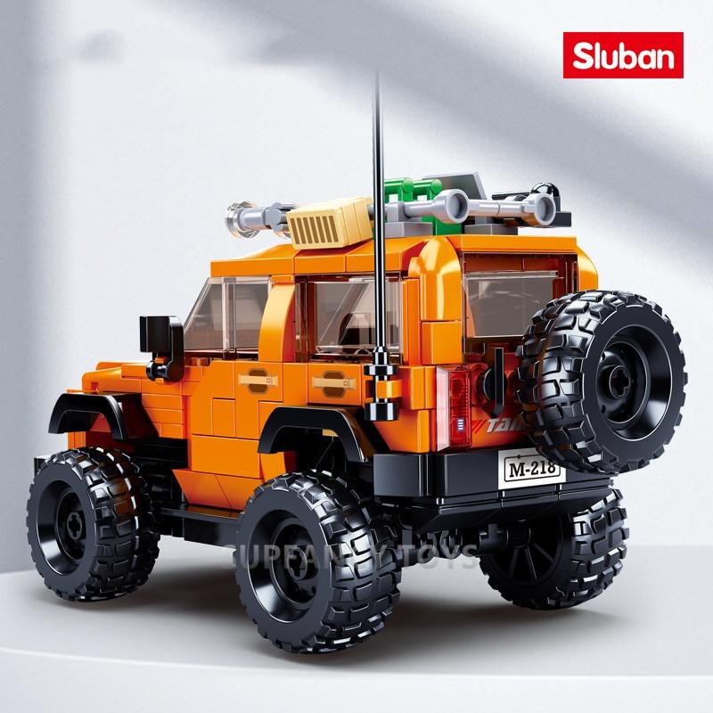 302Pcs Sluban Urban Tank Modelbricks Off-Road Vehicle Figures Construction Blocks Educational Toy For Kidss For Kids