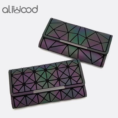 Portafoglio da donna di marca Pochette Borsa lunga luminosa Borsa per carte da donna Borse femminili geometriche di moda