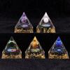 Crystal Agate 5cm Pyramid Crushed Stones Epoxy Resin Grinding and Watering Jinhua Home Office Desktop Decorations Crafts