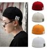 Weuiean Roll Watch Retro Men's Cap, Cotton, No-Brim, Cap, Style, Round, Adjustable, Unisex, SG-76 (Black)