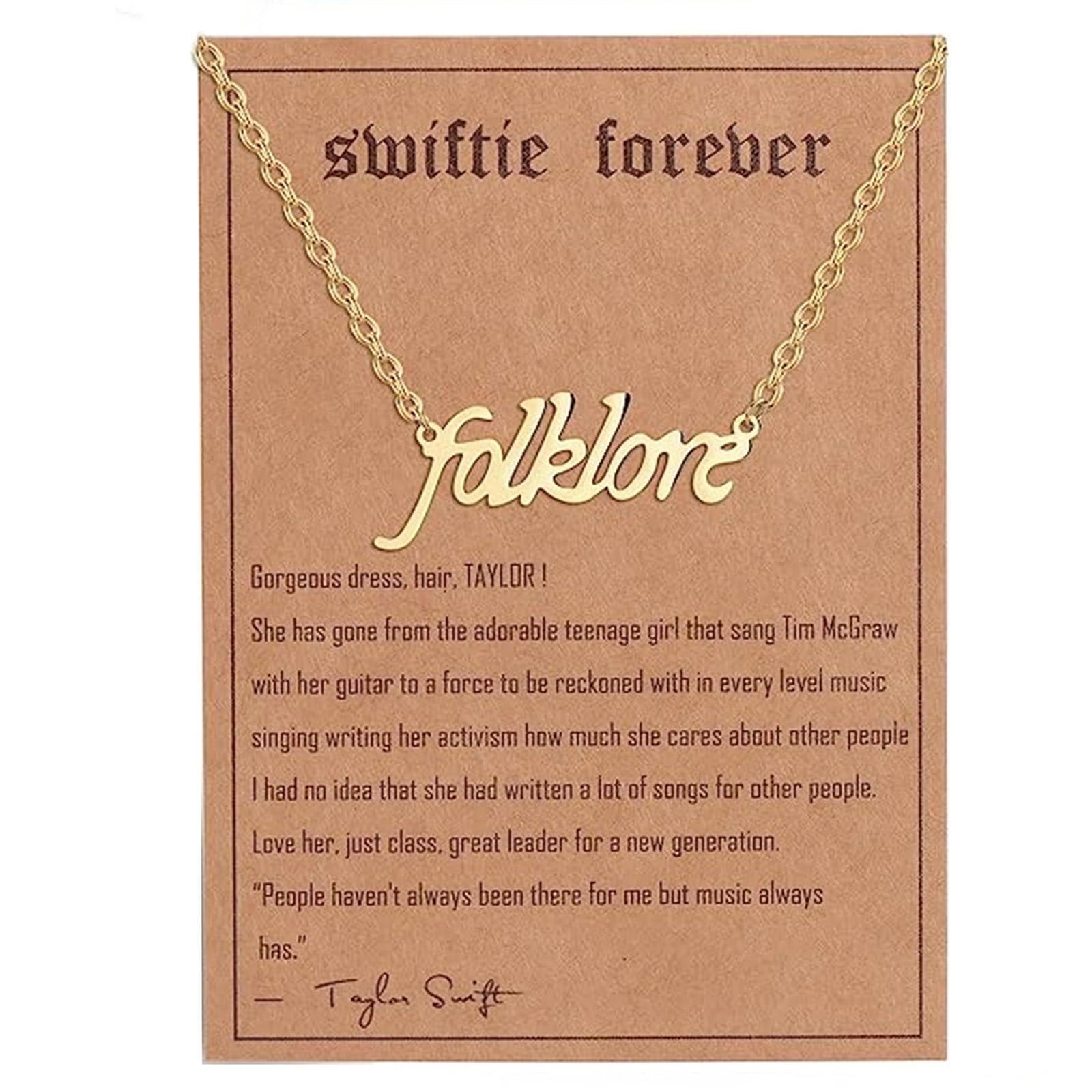 

Stainless Steel Pendant Necklace TS 1989 Album Song Theme Inspired Necklace Party Jewelry Music Fans Merch Accessories