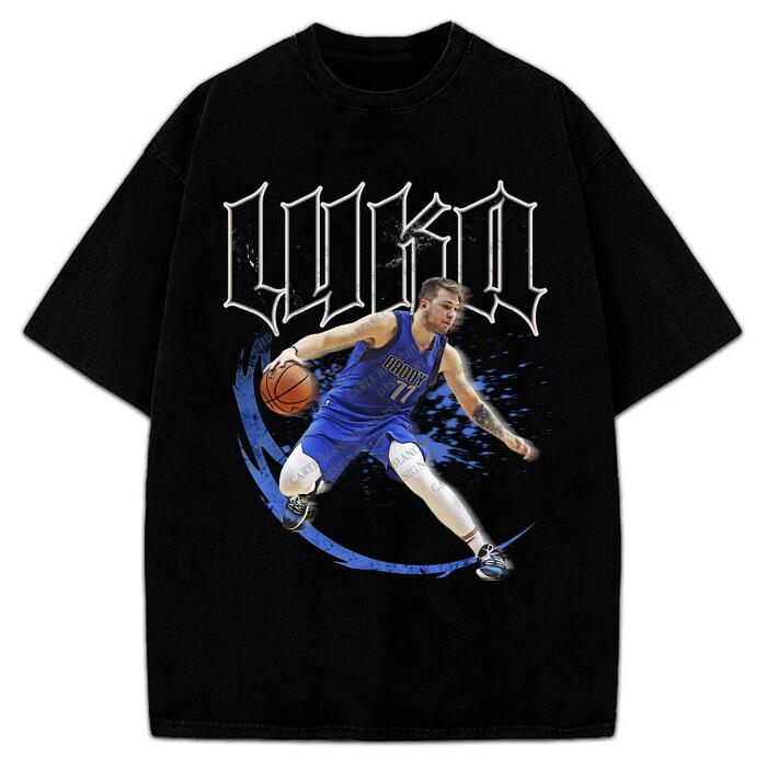 Luka Doncic Shirt Daddy Luka Magic Stepback Dallas Custom Design Graphic TShirt 2XL