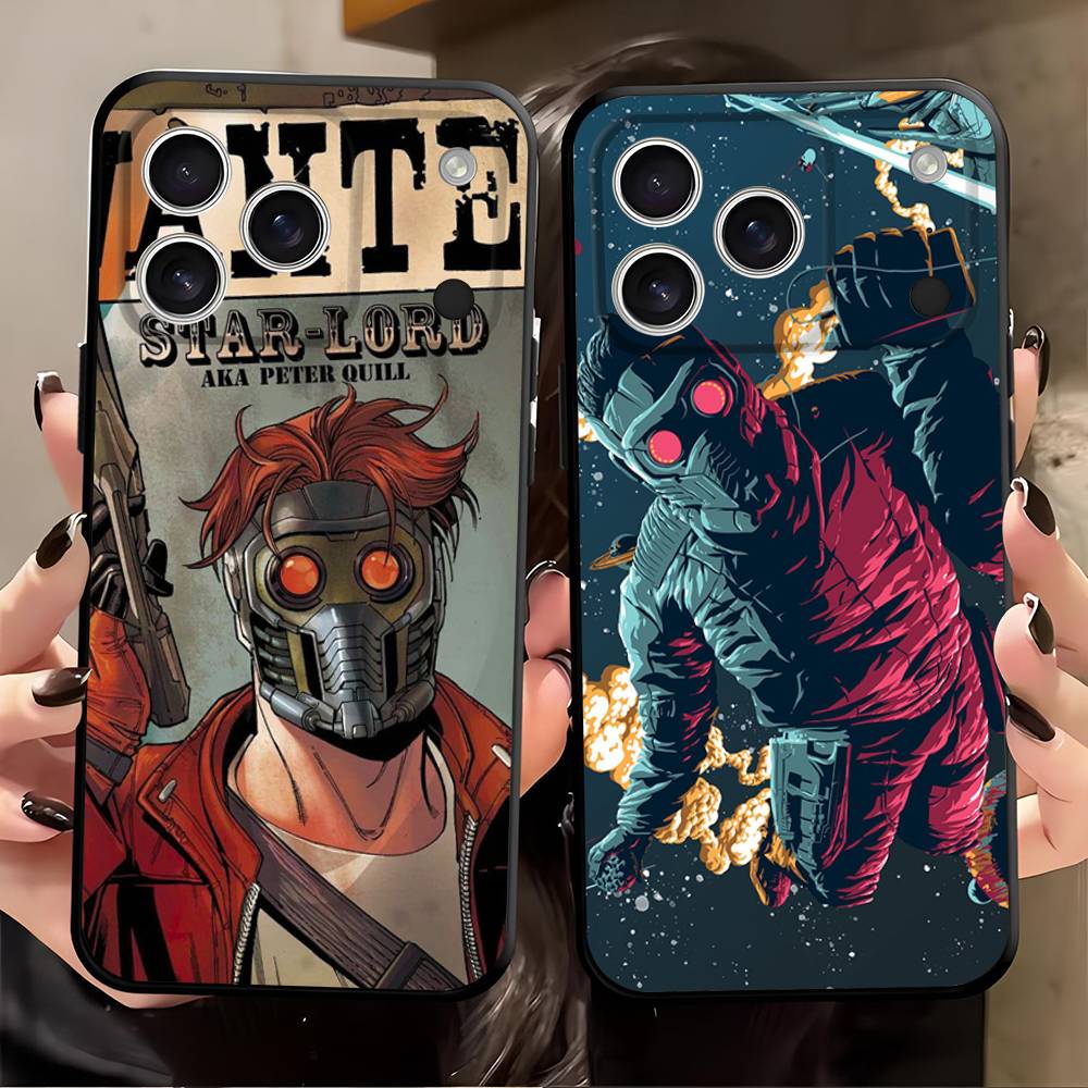 Disney Star Lord For iPhone 17 Air 16 15 14 13 12 11 Pro Black Soft Cover Phone Case