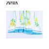 Zaprha 2025 New Arrival Casual Summer Lemon Printing Cotton Poplin Waist Trimming Spaghetti Straps Dress 3454347