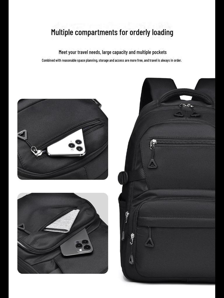 Korean Style Large Capacity Splash-Proof Backpack for College Students and Outdoor Travel