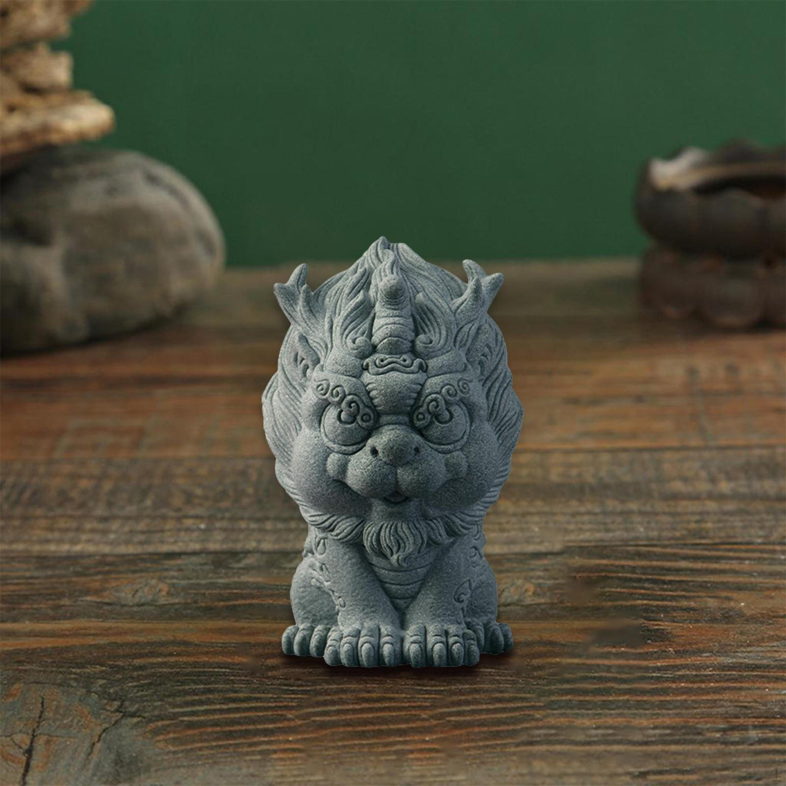 Pixiu Ornament Statue Decor Desktop Ornaments Realistic Details Creative Hand Carved Decorative