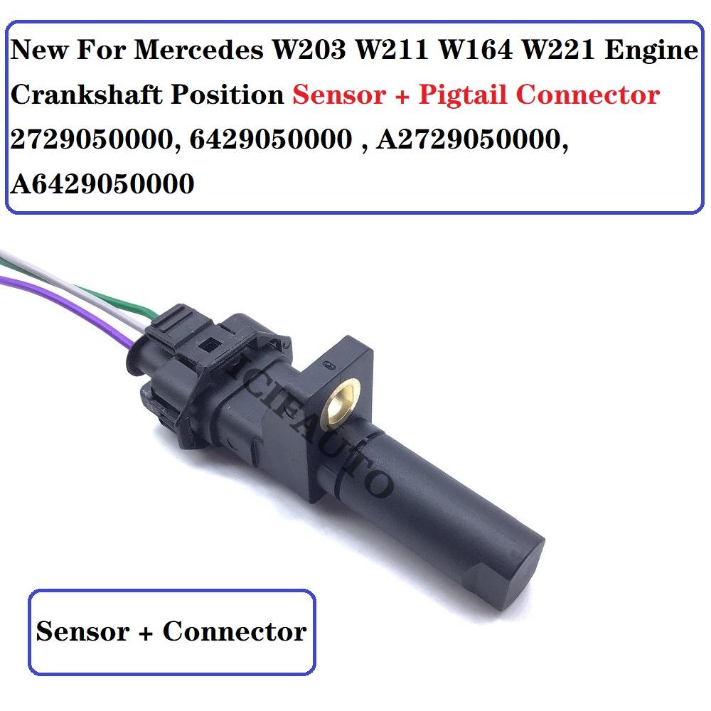 

for Mercedes W203 W211 W164 W221 Crankshaft Position Sensor+Connector OE# 2729050000, 6429050000 , A2729050000, A6429050000 With Connector