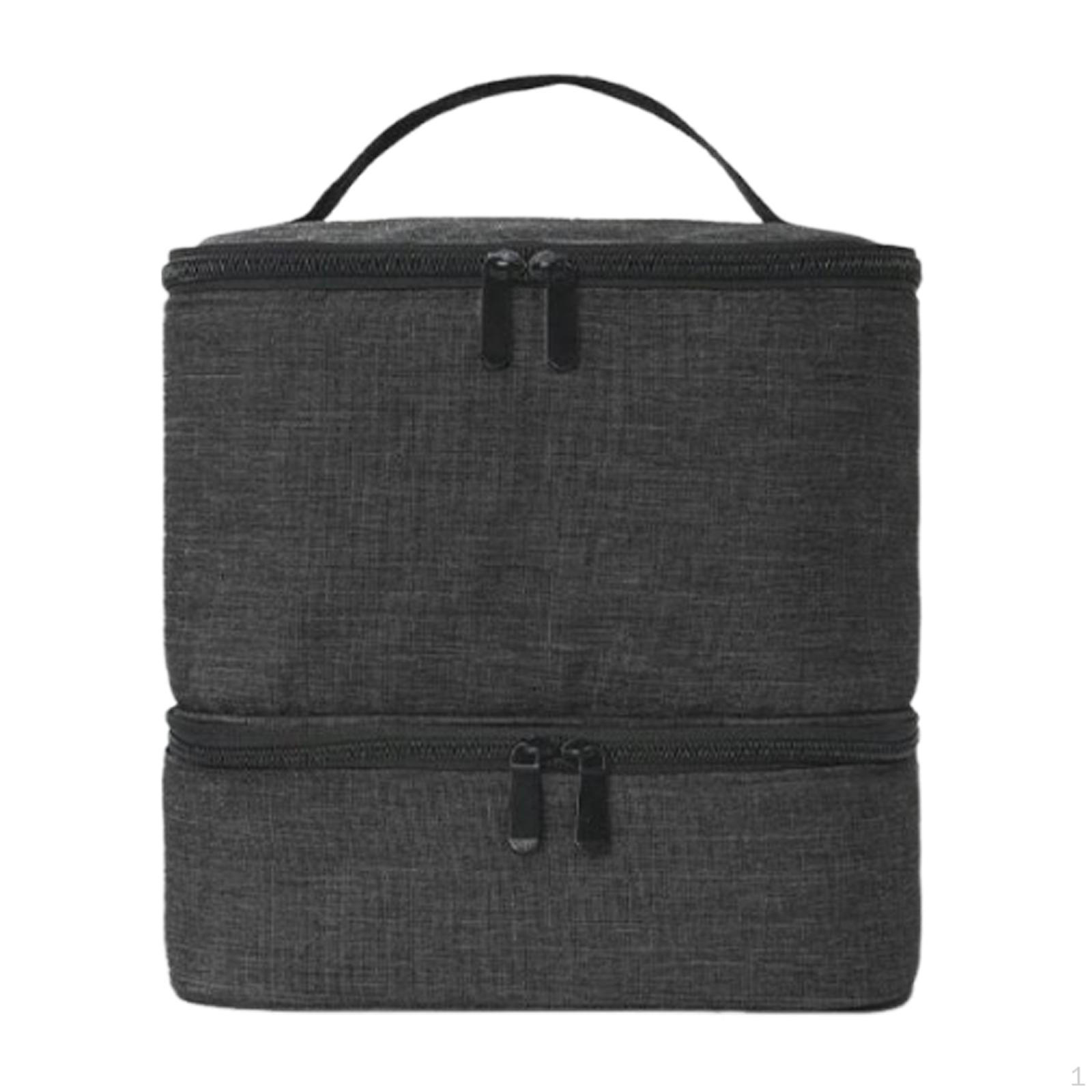 Nail Polish Carrying Case Bag,Nail Dryer Case,Double Layer,with Handle Storage Box