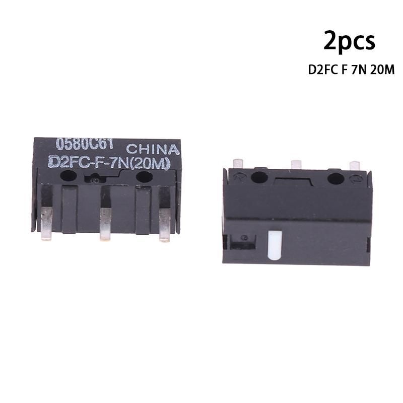 2Pcs Mouse Micro Switch D2Fc-F-7N 10M 20M Of D2Fc-F-K(50M) -Rz D2F D2F-01 D2F-01F D2F-L D2F-01L D2F-Fl D2F-F-3-7