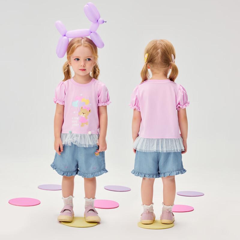 PawinPaw Cartoon Bear Baby Girl Princess Sleeve T-Shirt