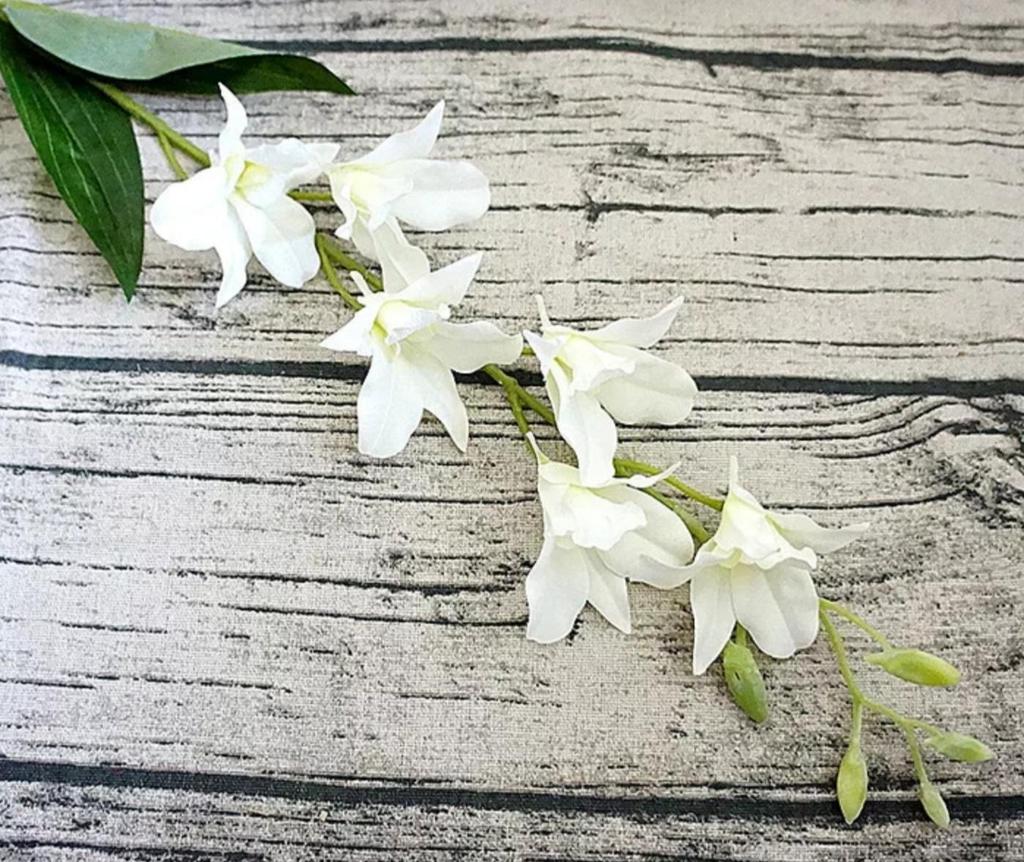 Purple Cymbidium Orchid Silk Flower Decoration Blossom