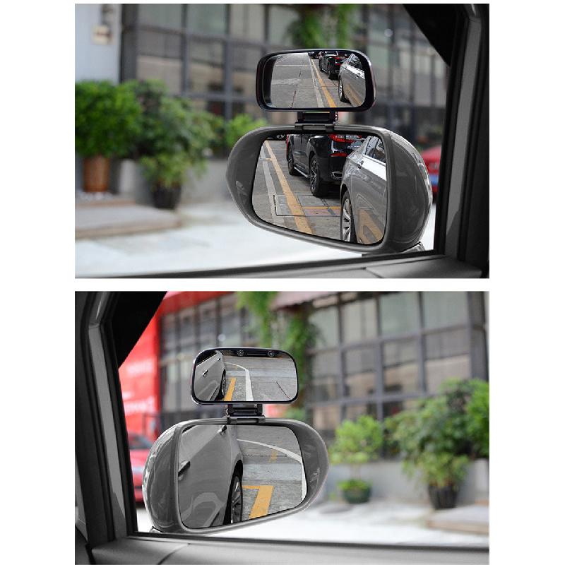 Adjustable Wide Angle Parking Auxiliary Blind Spot Side Rear Mirrors Universal