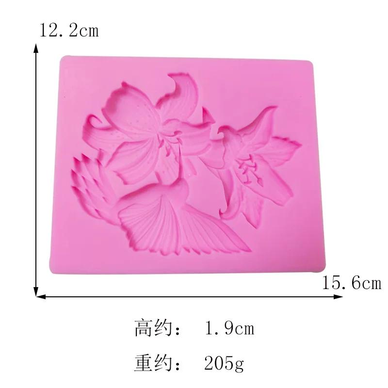 

Hummingbird Silicone Molds Flower Fondant Cake Decorating Tools Cupcake Topper Chocolate Craft Gum Paste Polymer Clay