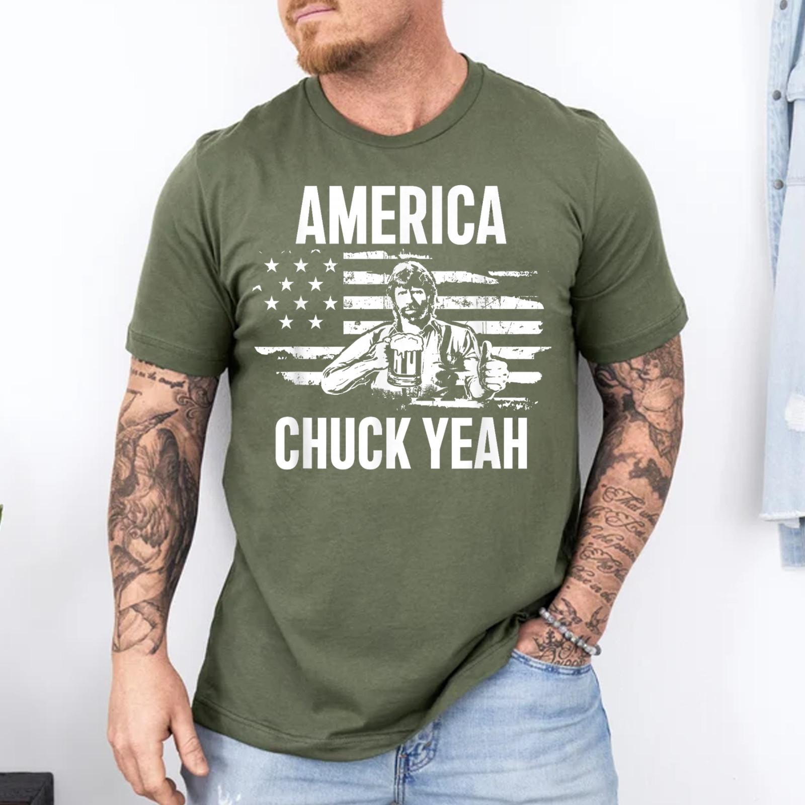 America Chuck Yeah Vintage Flag T-Shirt S