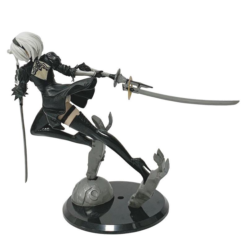 Nier Automata 2B No.2 Tpye B Anime Figures Doll Cartoon Pvc Doll Ornament Desktop Ornaments Home Decoration Collection Gifts