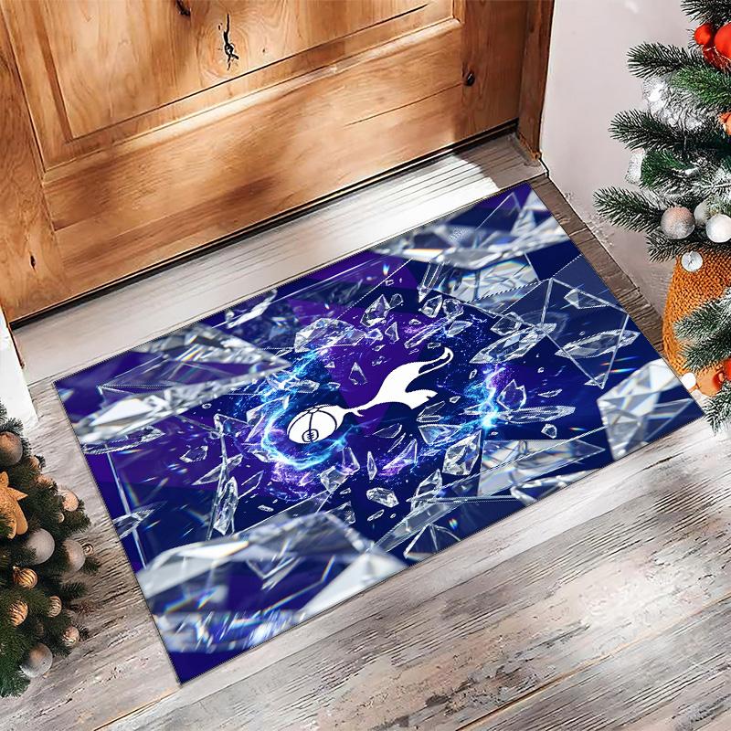 Tottenham Hotspur Bedrukte Flanellen Vloerkleed Antislip Zacht Polyester Vloerkleed Binnen Decoratie Mat voor Slaapkamer Woonkamer Bank