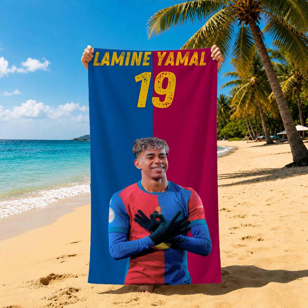 Athlete L-Lamine Y-Yamals Towel Towel Soft Pool Gift For Travel Gym Shower Cool Camping Quick Dry Sports Large Beach Towel