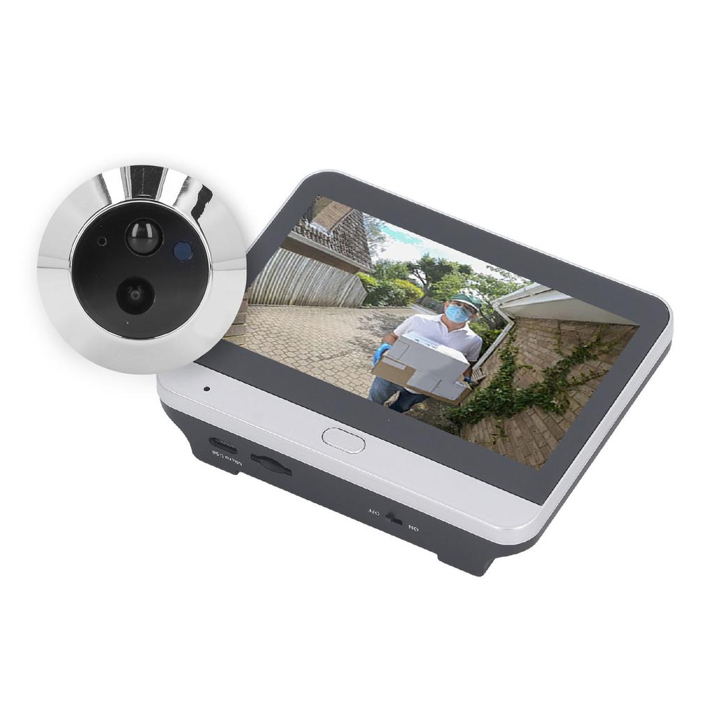 4.3inch IPS LCD Screen Digital Peephole Viewer 120 Degree Wide Angle 1080P WiFi Video Intercom
