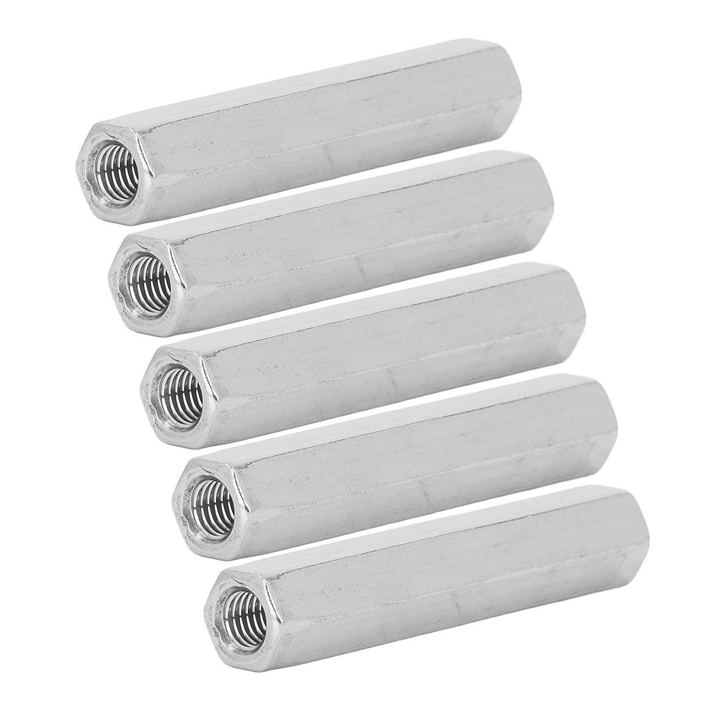 5 Stück Sechskant-Verbindungsmutter M8x1.25 75mm Länge 304 Edelstahl Sechskant-Verbindungsmuttern für Bolzenstiftschraube