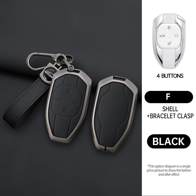 Stylish Leather Car Key Case Cover For Gac Trumpchi Gs4 Gm8 Ga4 Gs5 Gs3 Ga3 Ga6 Sgs7 Legend Gs8 Metal Remote Fob Key Accessories