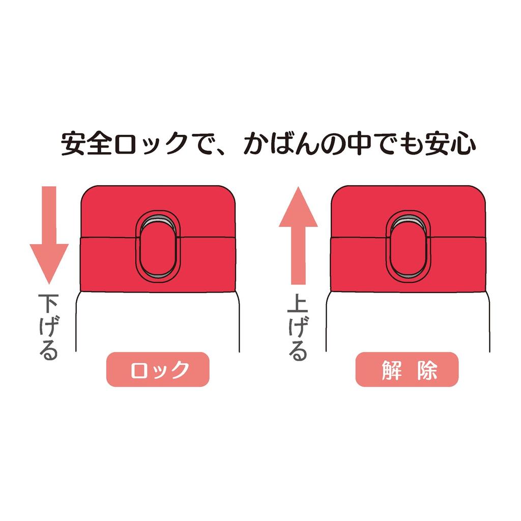 Greeting Life Stainless Steel Coco Friends Coco-chan Bottle, Slim, One-Push, 350ml, White, RYL-1046,