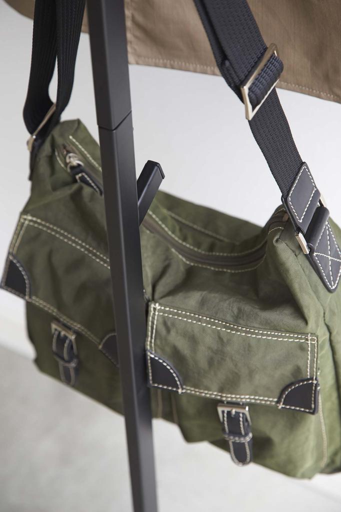 Yamazaki Industries Slim Coat Rack, Line, Black, 2768