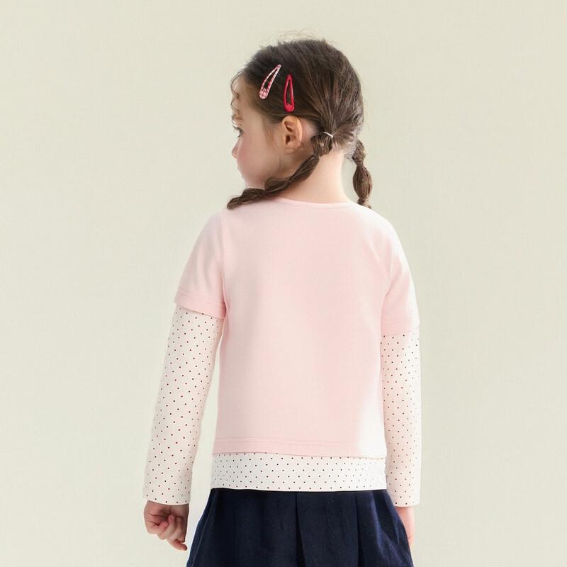 DEESHA Девочки Имитация Двух Предметов Вязаный Лонгслив 130