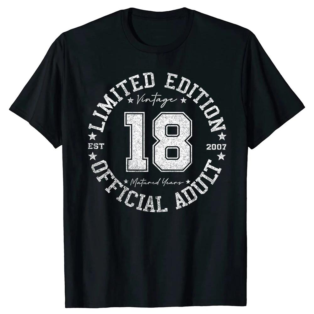 

18 Year Old Gifts Vintage 18th Birthday Womens T Shirts Graphic Streetwear Birthday Gifts Summer Womens T-shirt - Men s Summ... S разноцветный