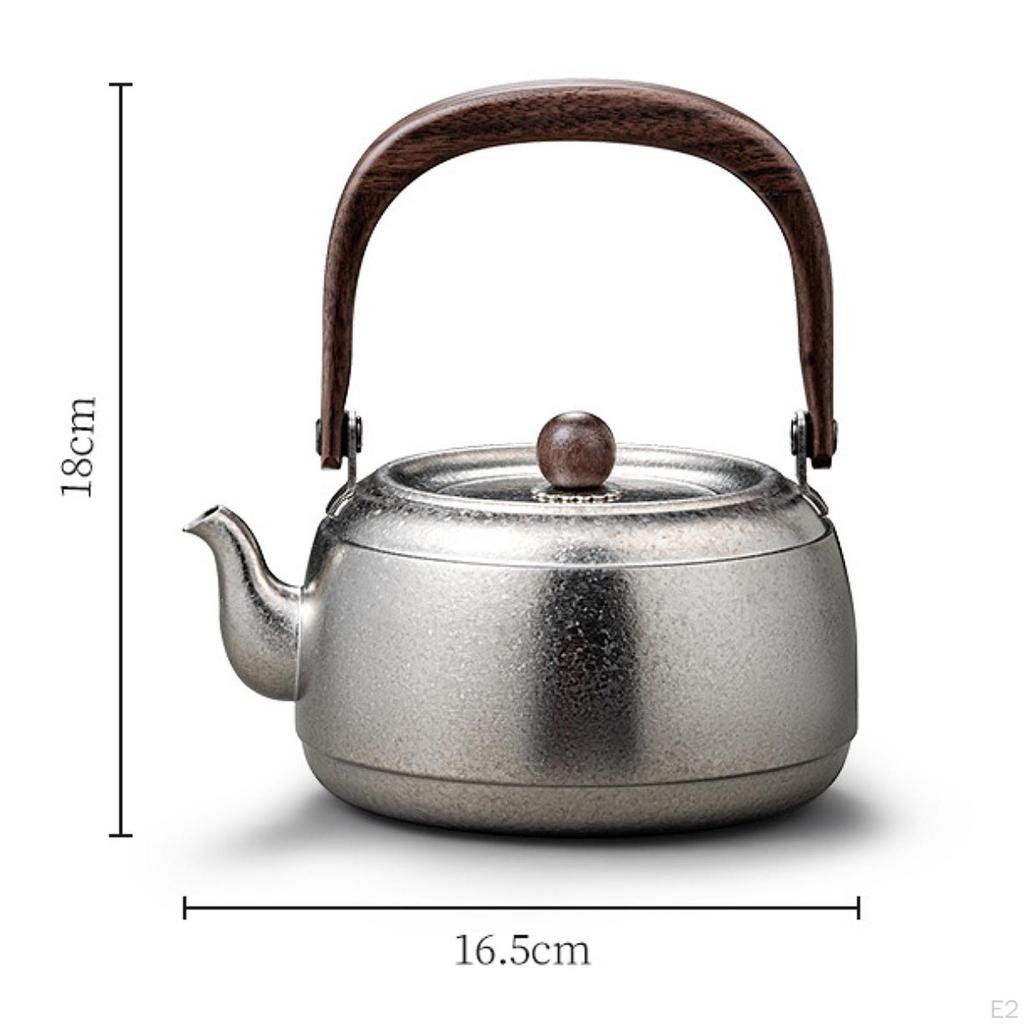 Camping Kettle Coffee Tea Pot Tableware for Open Fire with Handle, Water Picnic