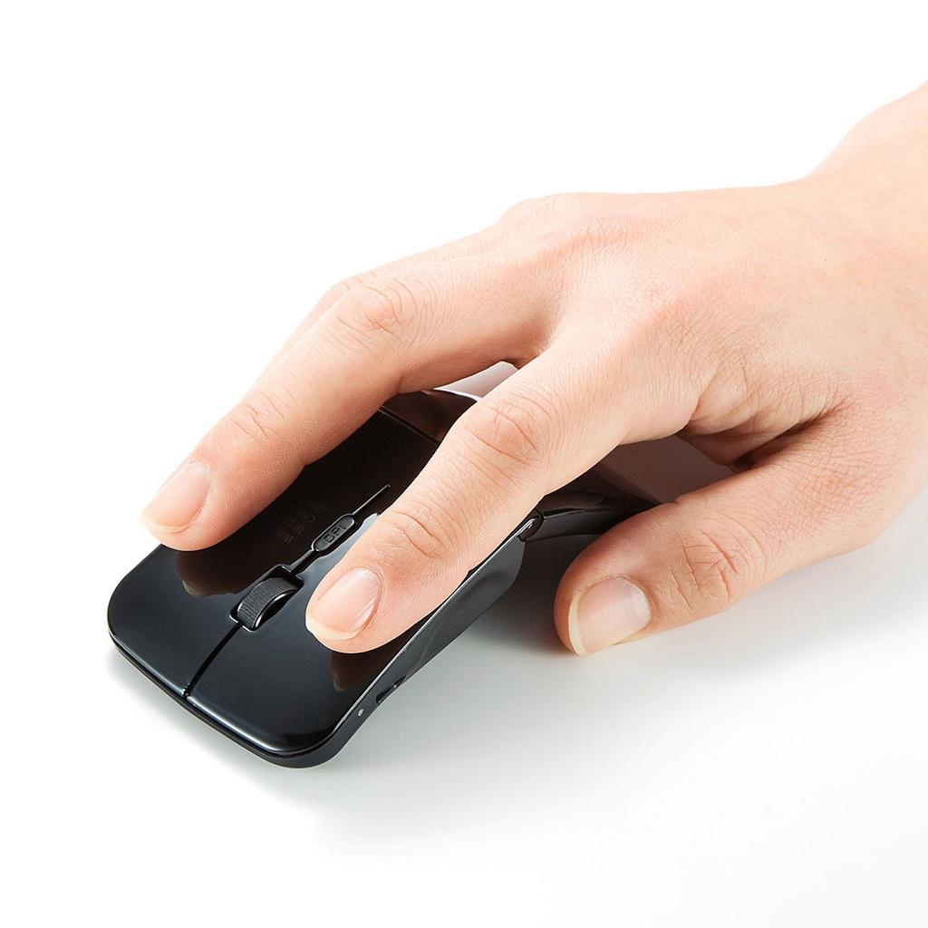 Sanwa Supply Silent Wireless IR LED Mouse MA-WIR117BKN Black