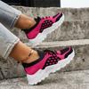 Women's shoes fly-woven breathable dad shoes women's fashion versatile sports shoes platform casual trendy shoes casual and comfortable