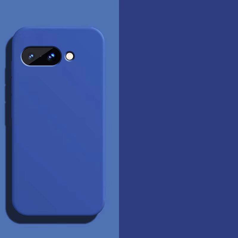 Fashion Solid Colour Shockproof Protective Liquid Silicone Phone Case For Google Pixel 10A 9A 8A Soft Phone Cover Cases Pixel 8A синий