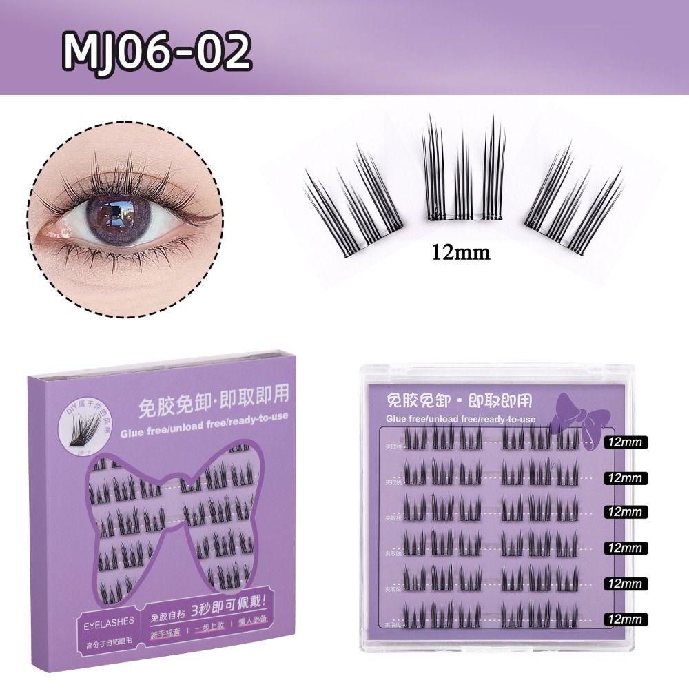 Soft Lash Individual Clusters Glue-free Lashes Self Adhesive Press on Lashes  Eyelash Extension