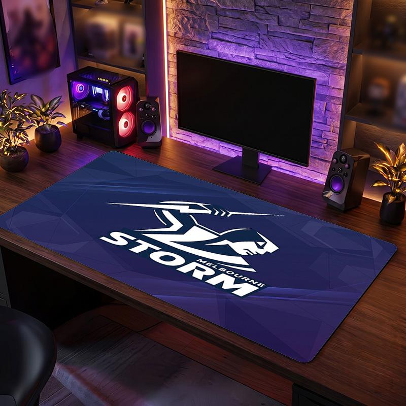Melbourne Storm Muster Mauspads Anti?Rutschfeste Gummi-Schreibtischunterlage Für Gaming Arbeiten Desktop-Dekoration
