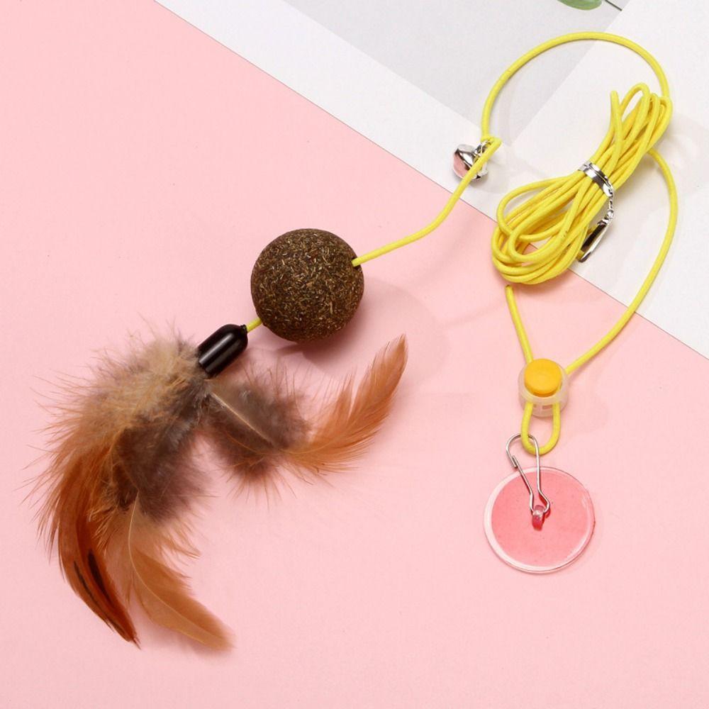 Cute Cat Accessories Cat Swing Toy Kitten Teaser Wand Door Hanging Cat Toy Interactive Cat Toy
