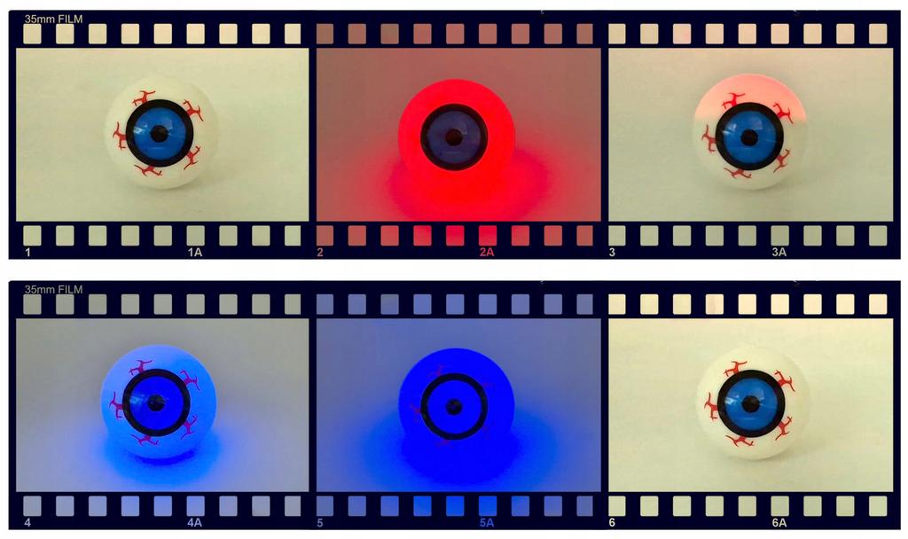 Glowing Bouncing Ball Two Colors Light Space Eye Ball Small Ball