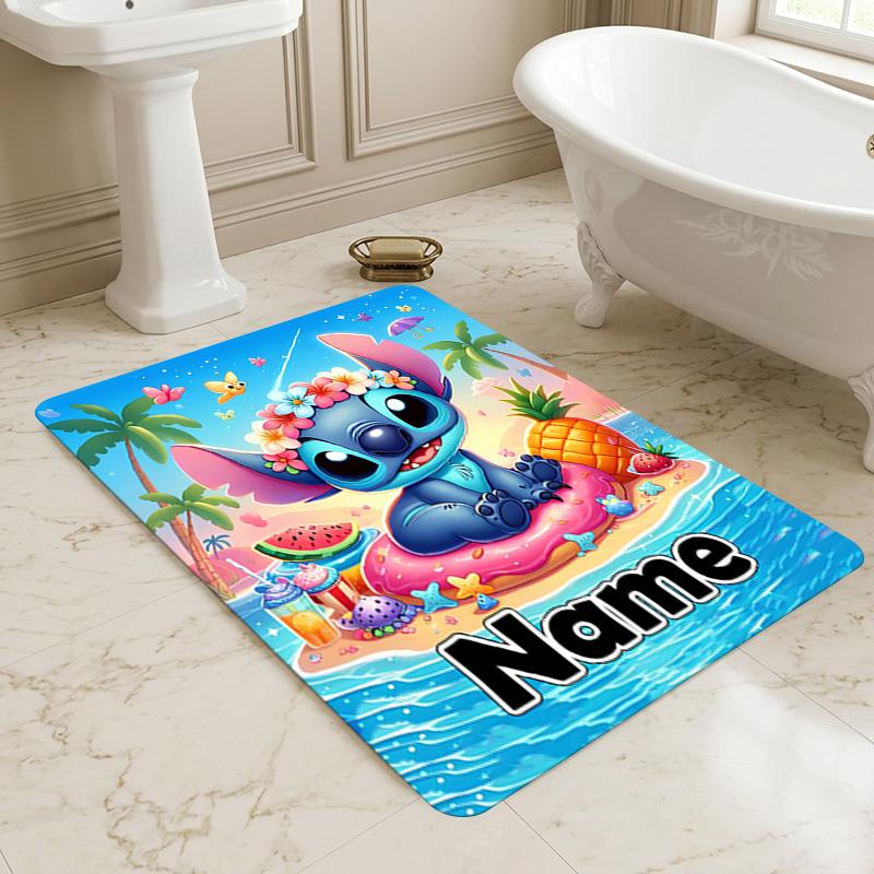 Personalized Name Island Paradise Living Room Non-Slip Area Rug Soft Carpet for Bedroom Kids Playroom Sofa Office Home Decor Doormat