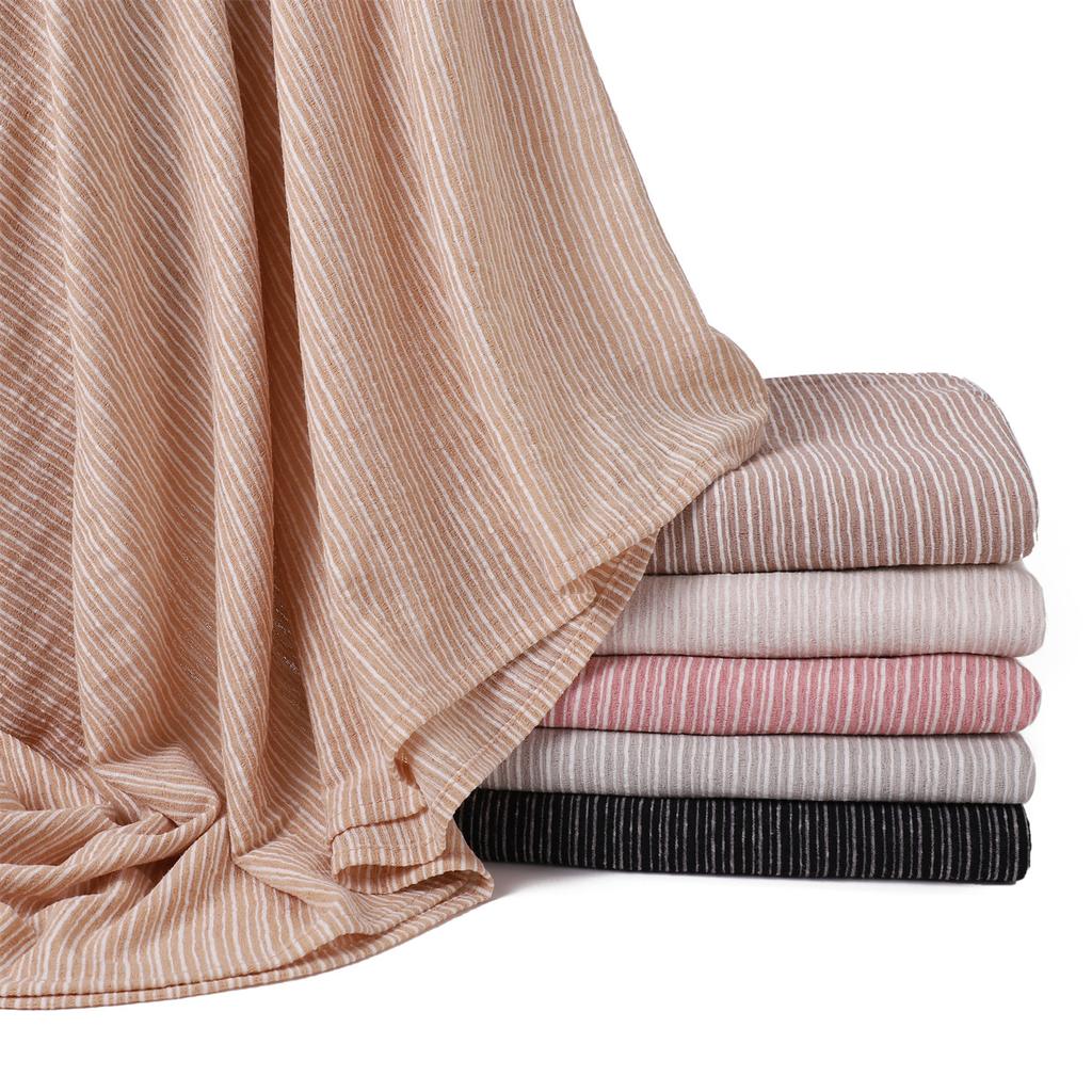 New Stripe Cotton Jersey Hijab Scarf For Women Muslim Long Shawls Headscarf Wraps Foulard Islamic Headband Turban Ramadan Hijabs