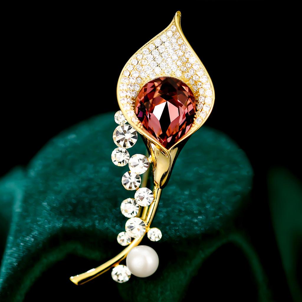 Senior Brooches Flower Leaf Brooch Pins for Women Suit Pendant  Fashion Brooches Jewelry