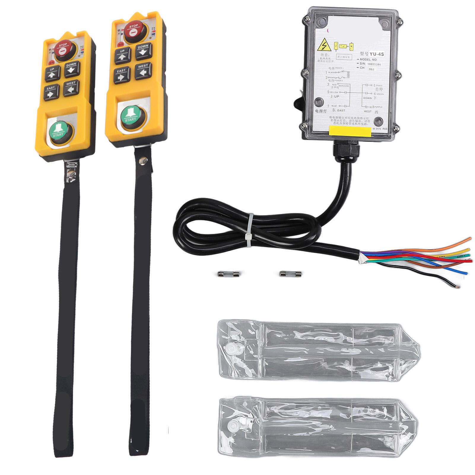 

Crane Remote Control Hoist Controller 2 Key Switch 3 Proofing Waterproof ABS ShellAC 380V