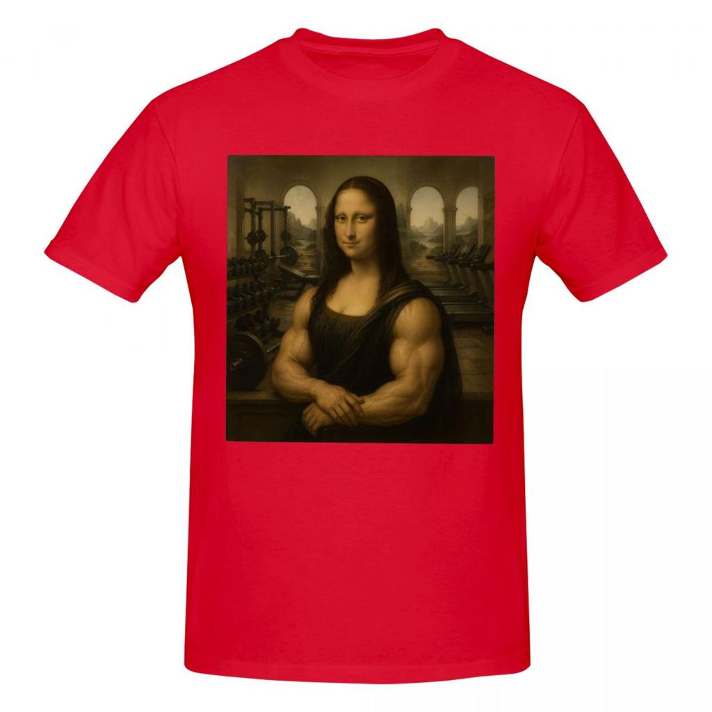 Funny Mona Lisa Fitness Vintage T Shirts Graphic Y2k Idea Crewneck Tshirts For Unisex Wounisex Tops