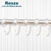C-Shape Clear Shower Curtain Hooks for Shower Curtain, 12PCS Plastic Smooth Sliding Anti-Drop Shower Curtain Rings, Rust Resistant Decorative Shower