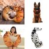 Creative 3d Simulation Dog Pillow, Plush Toy Dog Stuffed Animal For Kids, Short Plush Fabric, Pp Cotton Filling, Various Sizes And Colors