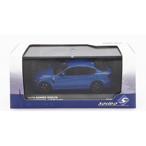 Solido Alfa Romeo Giulia 1/43 Scale Miniature Car GIULIA QUADRIFOGLIO 2016 (Blue)