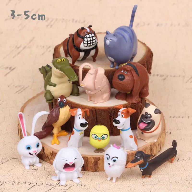 New 14Pcs/Set Secret Pets Pvc Rabbit Snowball Gidget Mel Dog Max Duke Cat Action Figure Toys Christmas Gift Toy