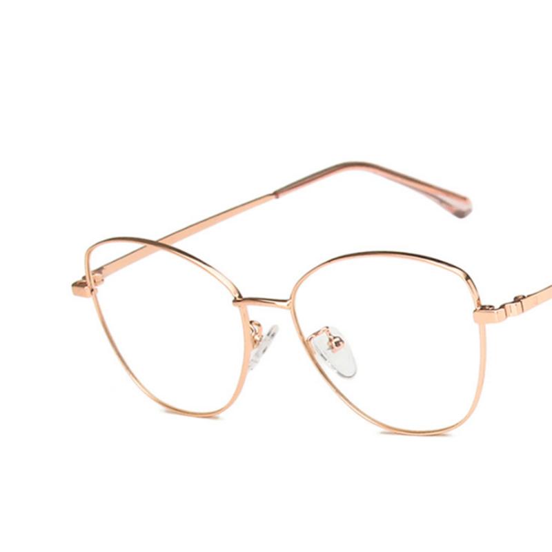 Fashion Cat Eyes Metal Frame Clear Glasses Myopia Nerd Spectacles  -0.5 -1.0 -2.0 -3.0 -4.0 To -6.0