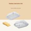 Stainless Steel Butter Dish with Lid for Cheese, Bread, and Pastries