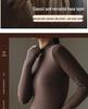 Women's Slim Fit Faux Cashmere Turtleneck Long Sleeve Top with Soft Fleece for Autumn/Winter